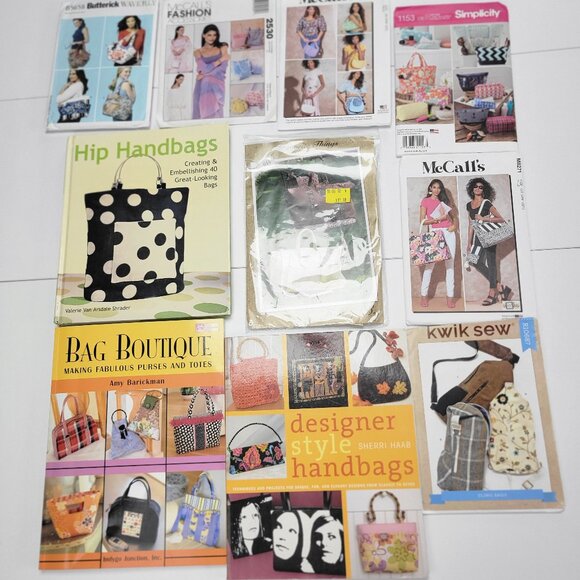 Purse & Tote Sewing Bundle – 7 Patterns + 3 DIY Books - Picture 1 of 16